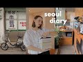 my slow life living in Seoul 🤍 organizing my books, cozy chatting, book haul, cooking &amp; cafe&#39;s