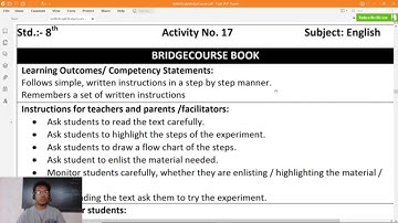 Bridge Course 8th English 17-Activity