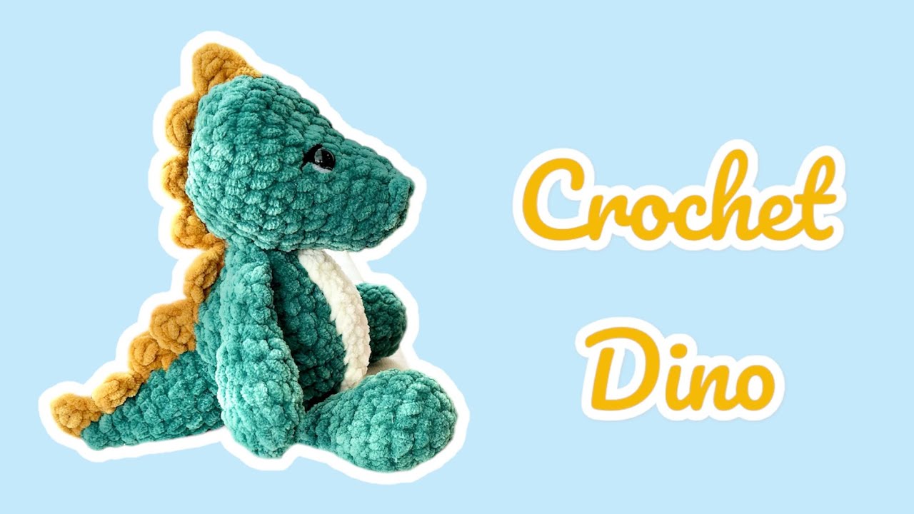 🦖 🧶 how to knot a lovey! Crochet Dino! #amigurumi #crochetting