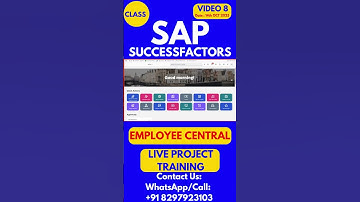 SAP SuccessFactors EC Training Online Tutorial Class 8 14th OCT 2025 #sapsuccessfactorstraining