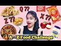 I ate food in alphabetical order for 24 hours challenge can i eat everything stay with ishani