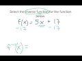 Finding Inverse Functions
