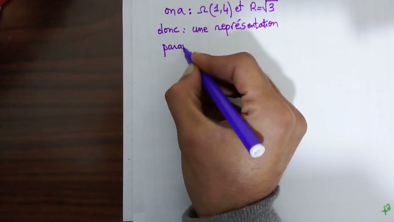 12# représentation paramétrique d'un cercle - cours + exercices