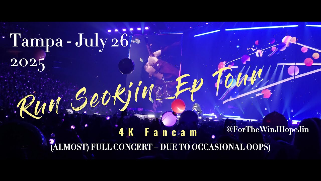 진 Jin TAMPA | 4K Cine Full Concert (Almost) - Day 1 July 26 2025