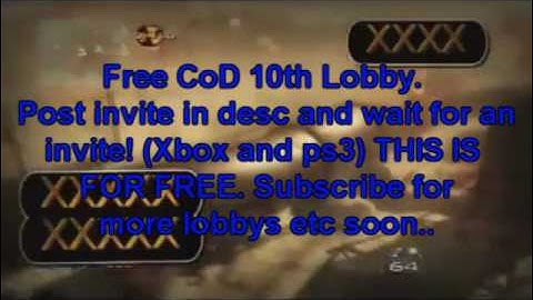 CoD Modern Warfare 2: Free 10th Prestige Lobby (Xbox 360 And ps3)