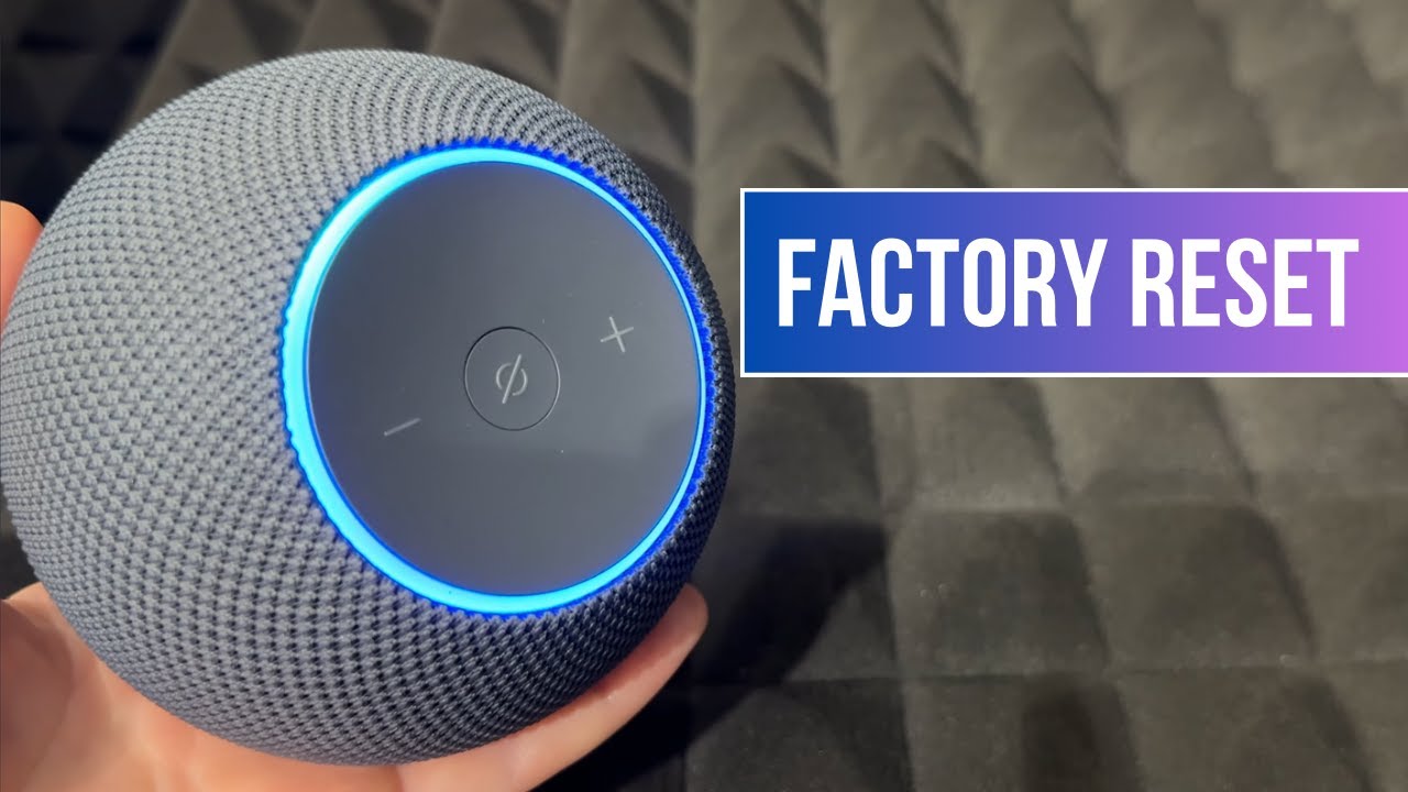 Как сбросить настройки умной колонки Amazon Echo Dot Max с Alexa+ до заводских -