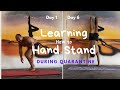 Learning How to Handstand: Quarantaine Challenge
