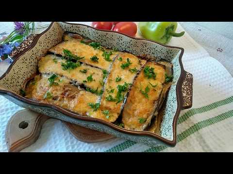 Запеченные баклажаны с сыром и куриной грудкой! / Баклажаны в духовке