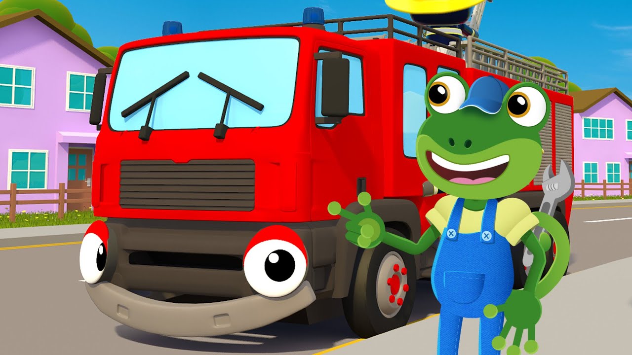 Fiona The Fire Truck Song SING ALONG | Nursery Rhymes & Kids Songs | Gecko's Garage - YouTube