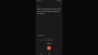 Offline Transcription using Google's new app - works pdg! #MisterLifestyle screenshot 2