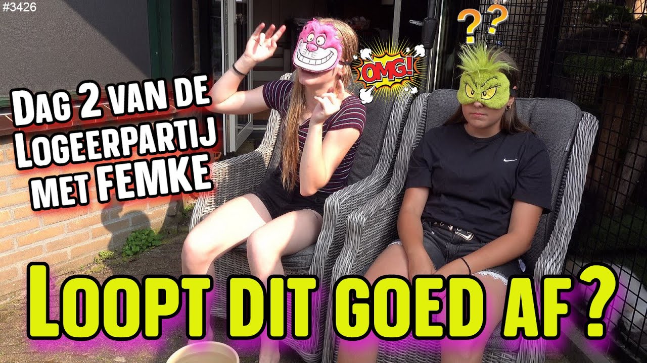 Wat gaat er HIER GEBEUREN? Hoe loopt dit AF? FEMKE LOGEERT nog bij MIJ ♥ #logeren  #3426