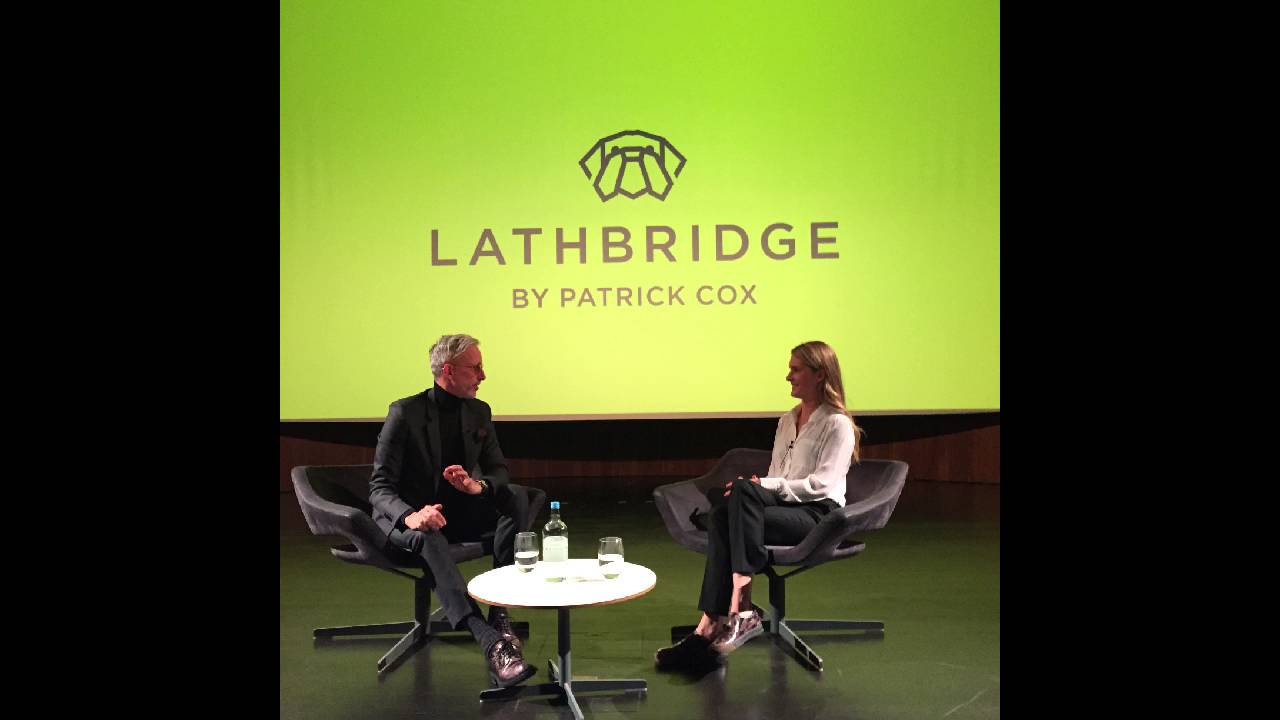 Patrick Cox with Kinvara Balfour at the V&A