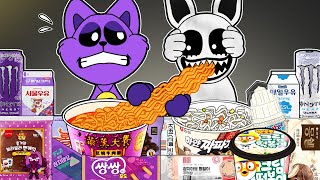 Convenience Store PURPLE WHITE CATNAP vs MONSTER RABBIT Zoonomaly | POPPY PLAYTIME3 Animation | ASMR