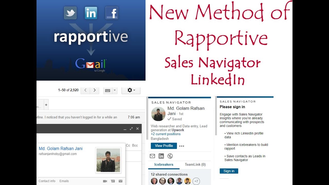 new way of rapportive or new method of rapportive
