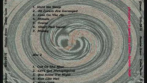 David Gilmour 16 June 1984 Reunion Arena Dallas Texas