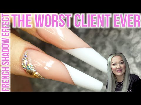 Extreme Ballerina French Shadow Effect | Worst Client Ever