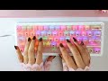 Creamy Pink Keyboard ASMR | Full Switch &amp; Keycap Swap + Sound Test