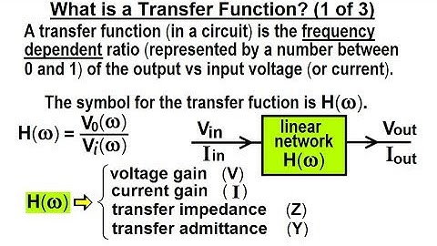 Electrical Engineering: Ch 15: Frequency Response (1 of 56) What is a Transfer Function? 1 of 3