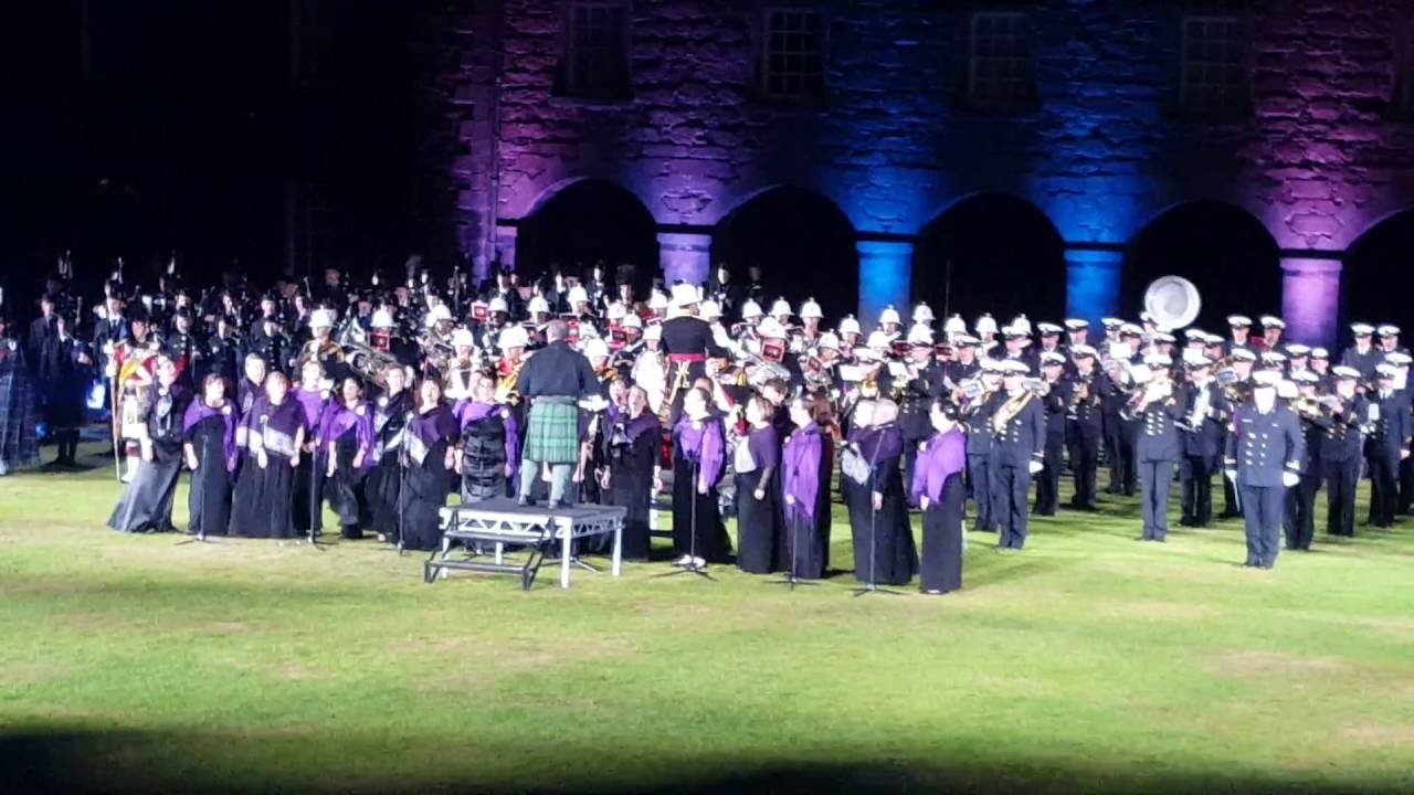 The Outlander Theme Song At The Inverness Tattoo To A Full Pipe Band
