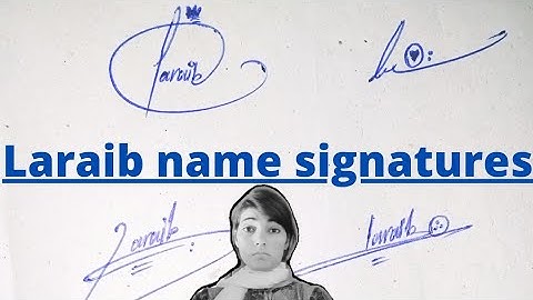 Laraib naamhandtekening in het Engels#eenvoudige stijl teken#naamhandtekening met arooj