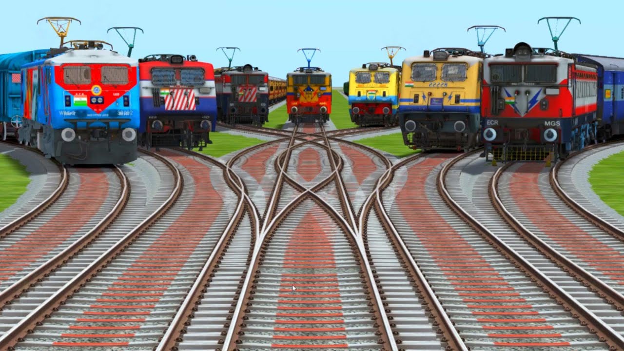 Indian Express Running From 〽️Curves Railroad Tracks- indian train simulator 2025-26 - gameplay