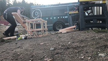 Bus conversion day 9 1/2! Building the bed frame PART 2