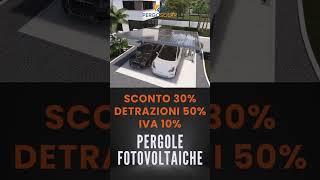 Pergola modello CENTAURO con impianto fotovoltaico integrato