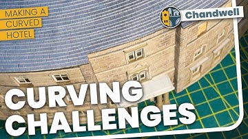 Curving challenges! Adding a curved roof and a tightly-curved wall to my model hotel