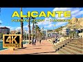Caminando por el Puerto de Alicante Paseo Marítimo (Alacant, Valencia, España) [4K UHD Ultra HD]