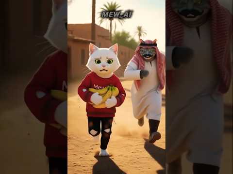 شوفوا القط مياو عامل ايه لحتى طاردة Ai Viral Ai Story Shorts Cat