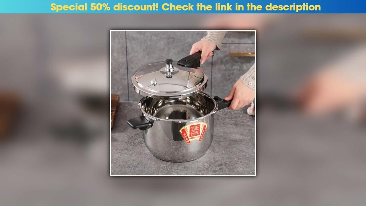 Get 16-30cm Pressure Cooker Cooking Stainless steel Cooking Pan stew pot Induction cooker Pressure•