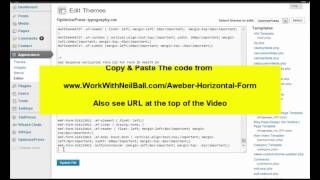 How To Create An Aweber Horizontal Optin Form