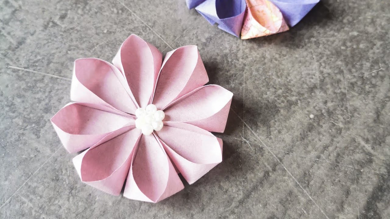 Paper flowers tutorial japanese traditional craft - YouTube