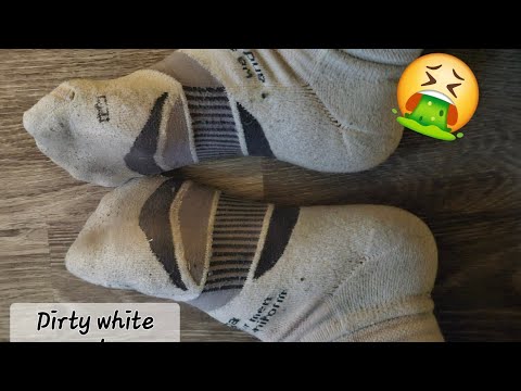ASMR Footsies in Old white socks #socks #feet #asmr