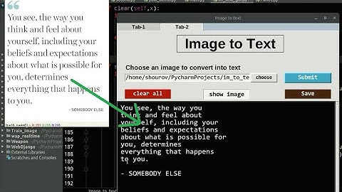 Image to text | python project with gui.