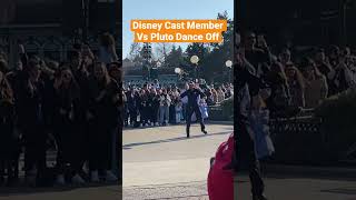 Disney Cast Member Vs Pluto Dance Off Disneyland Paris 