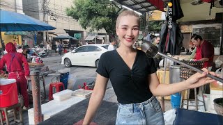 LIVE Street Cafe!  Join the Friendliest Community ❤ PloySai Coffee Lady in Bangkok Thailand