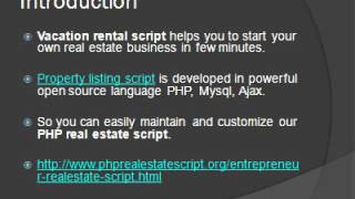 Vacation rental script, property listing script