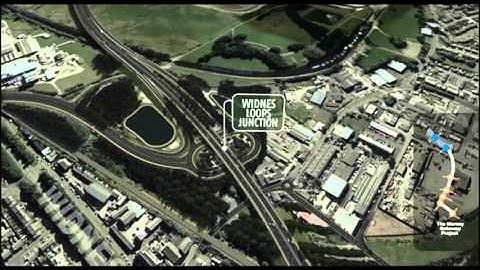Mersey Gateway - Widnes fly through