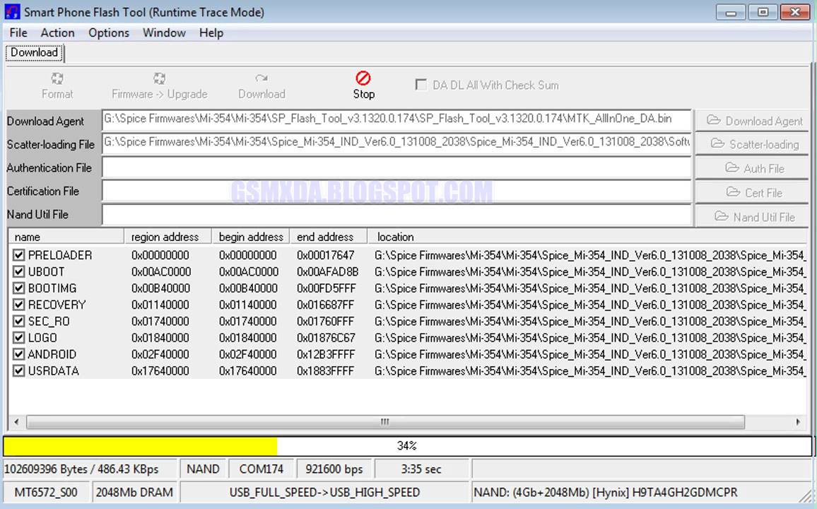Spice Mi 354 Flash done with Flash tool by GsmHelpFul