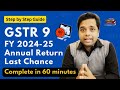 🚨 LIVE GSTR-9 Filing! Complete Annual Return in Just 60 Minutes ! #camanojgupta #allabouttaxes