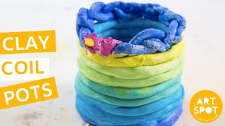 Clay Coil Pots for Kids