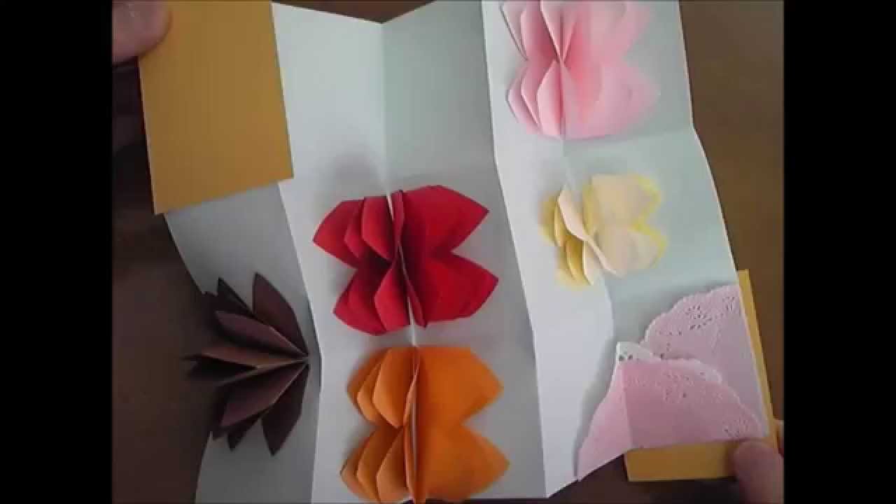 かんたんポップアップカード５３ 花束 作り方 Youtube