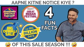 SALE SEASON - 4 FUN FACTS || BIG BILLION DAYS,  BIG DIWALI SALE, GREAT INDIAN FESTIVAL SALE