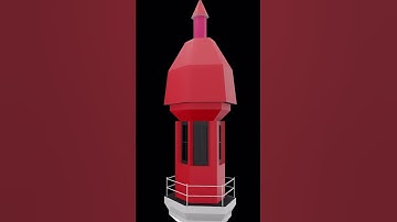 Lighthouse animation designed and made in Blender