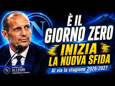 Video CONFERENZA STAMPA ALLEGRI?INIZIA LA STAGIONE DEL NAPOLI 2026/2027?TUTTI IN RITIRO?