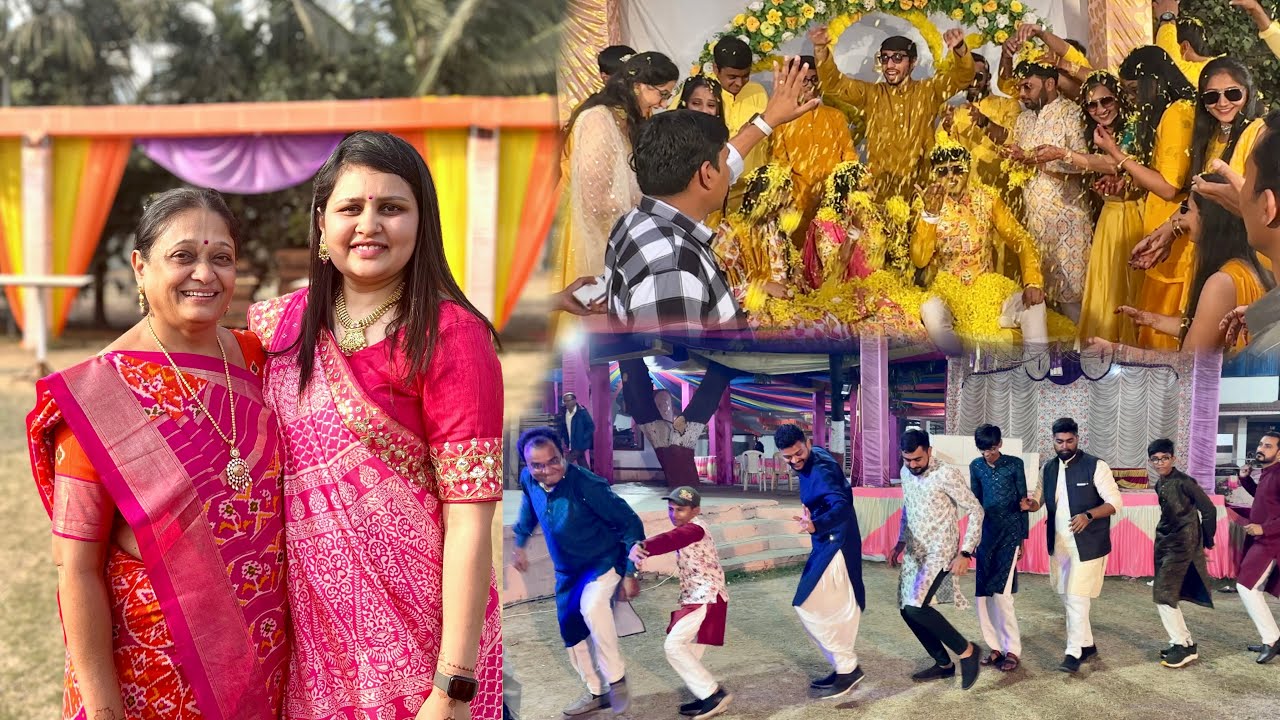 Mama ke ghar Mandap mahurat, haldi aur ras garba me damal machaya