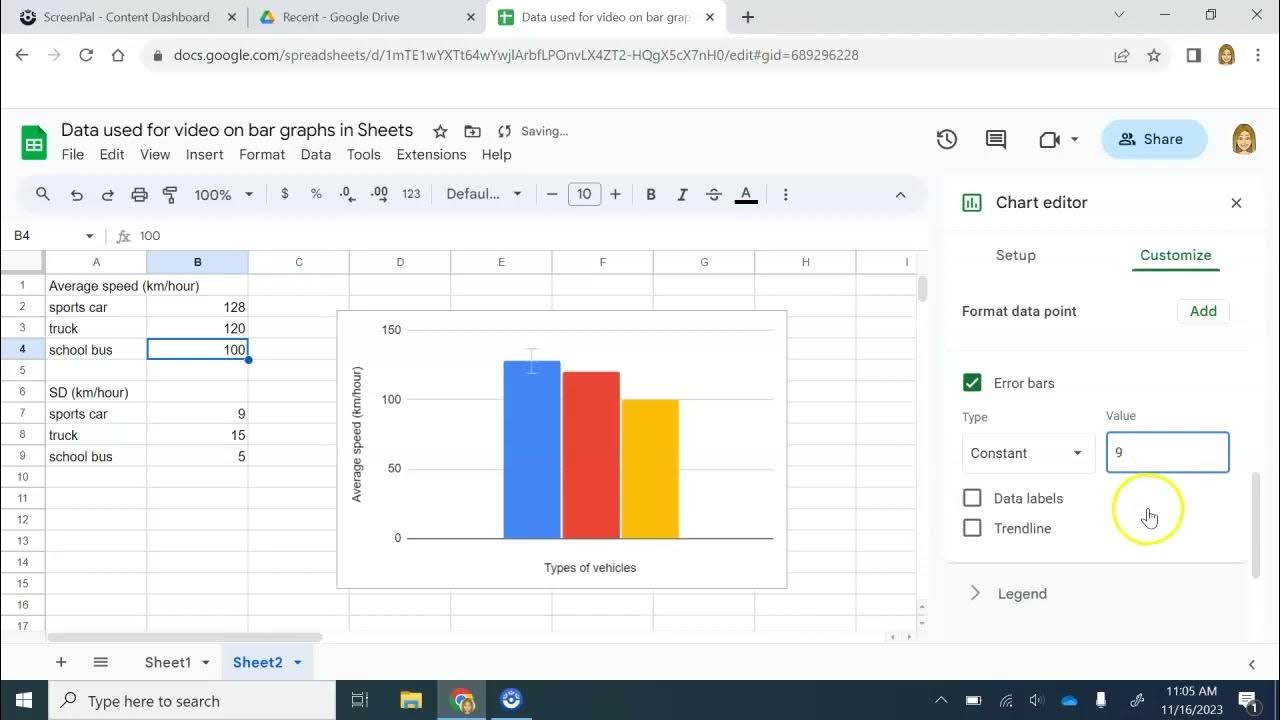 How To Make Custom Error Bars In Google Sheets