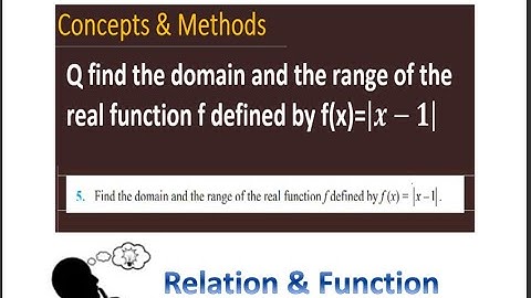 find the domain and the range of the real function f defined by 