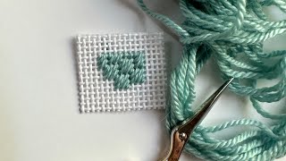 Diagonal Scotch Stitch on Needlepoint Canvas
